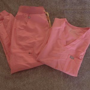 Figs Limited Edition Hot Coral Scrub Set